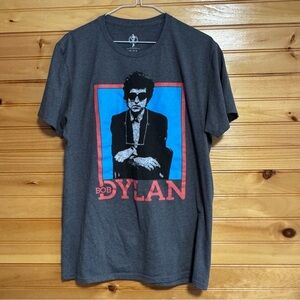 Bob Dylan Gray Graphic T-Shirt Medium